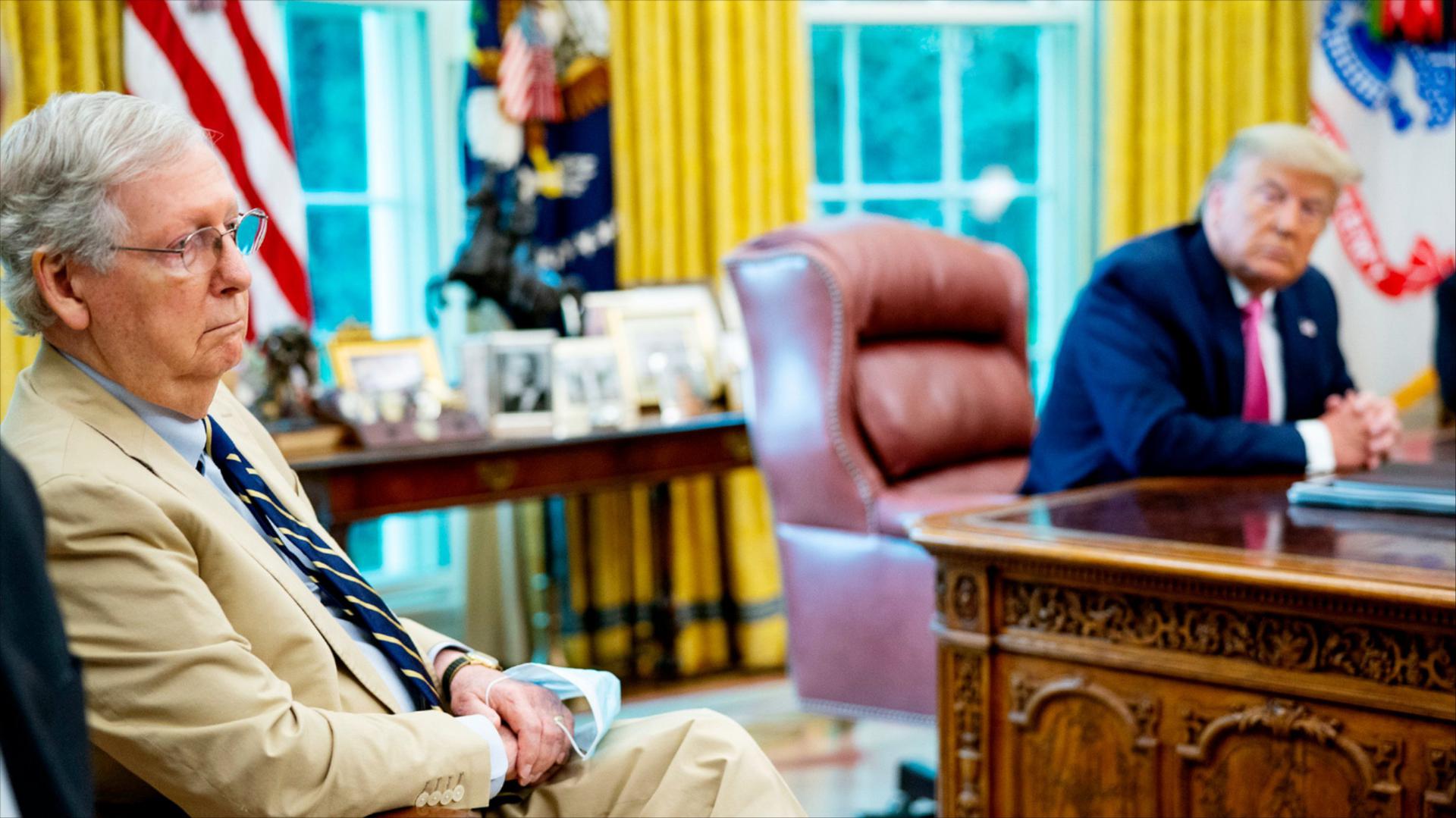 Photo of Donald Trump and Mitch McConnell