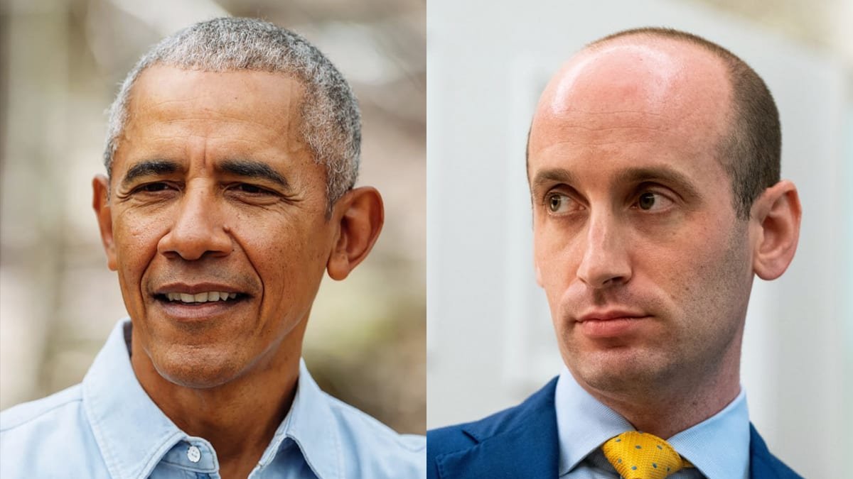 A photo of Barack Obama and Stephen Miller