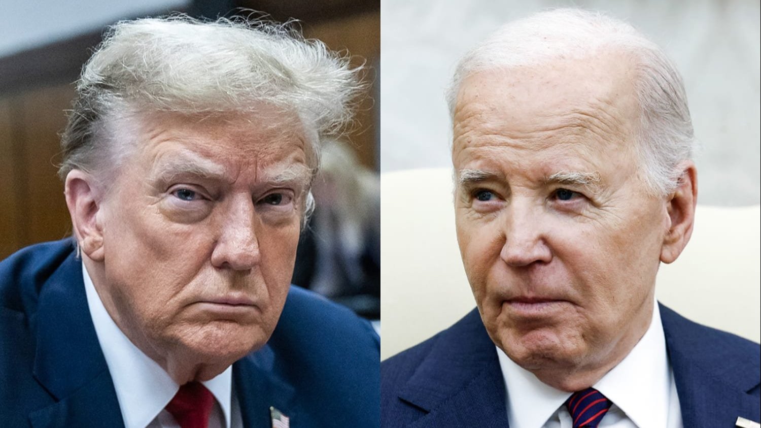 A photo of Biden and Trump