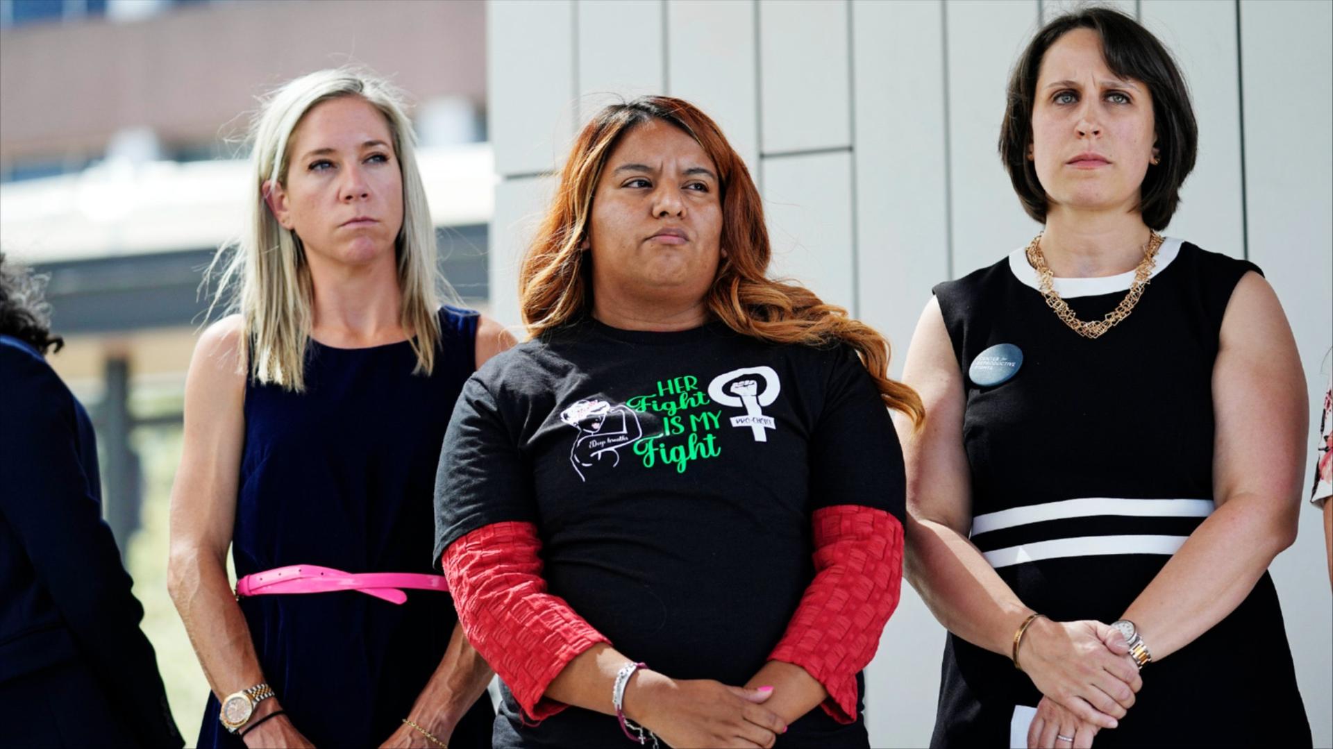 A photo of Texas women suing over abortion ban