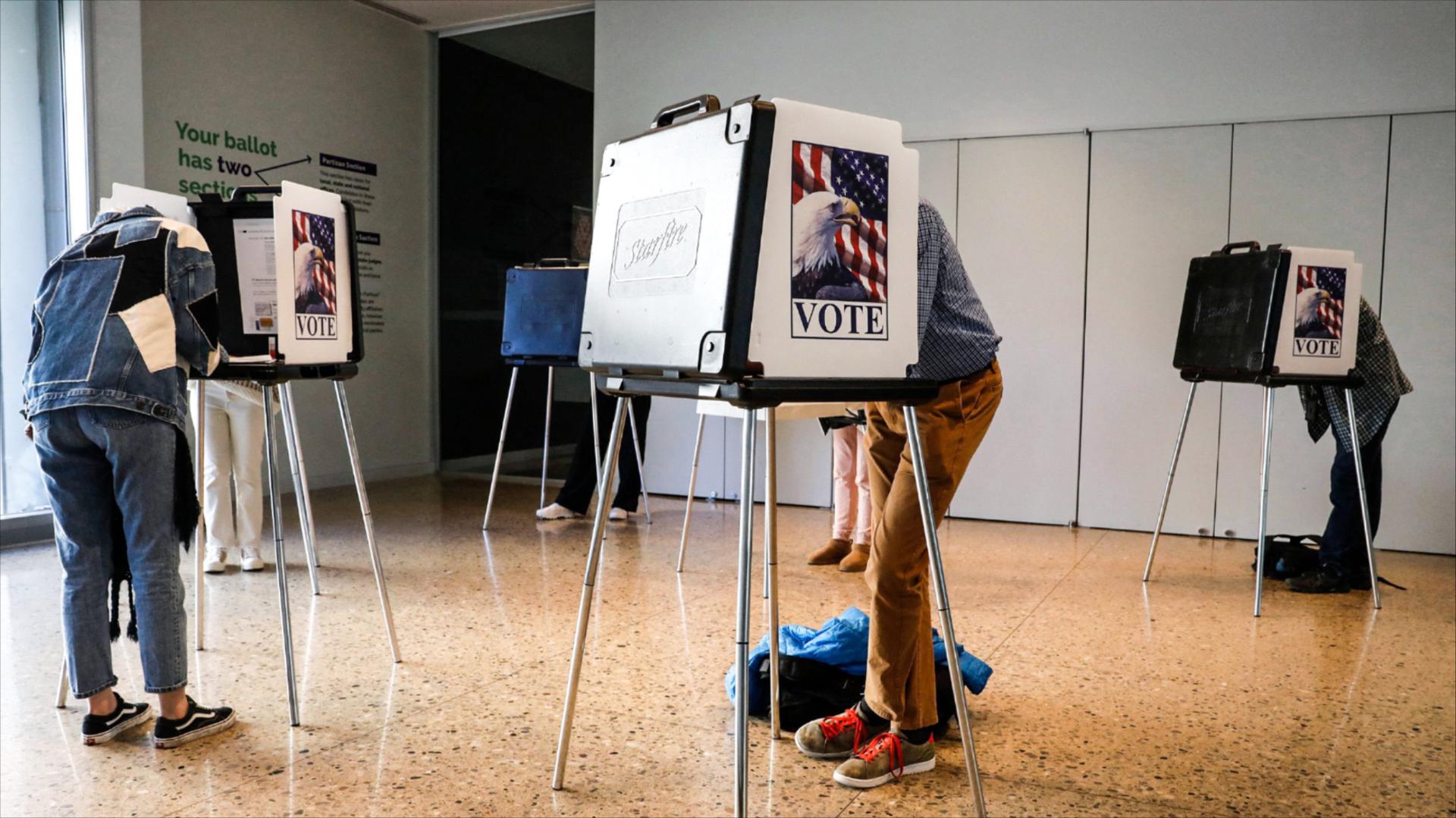 A photo of Michigan voters