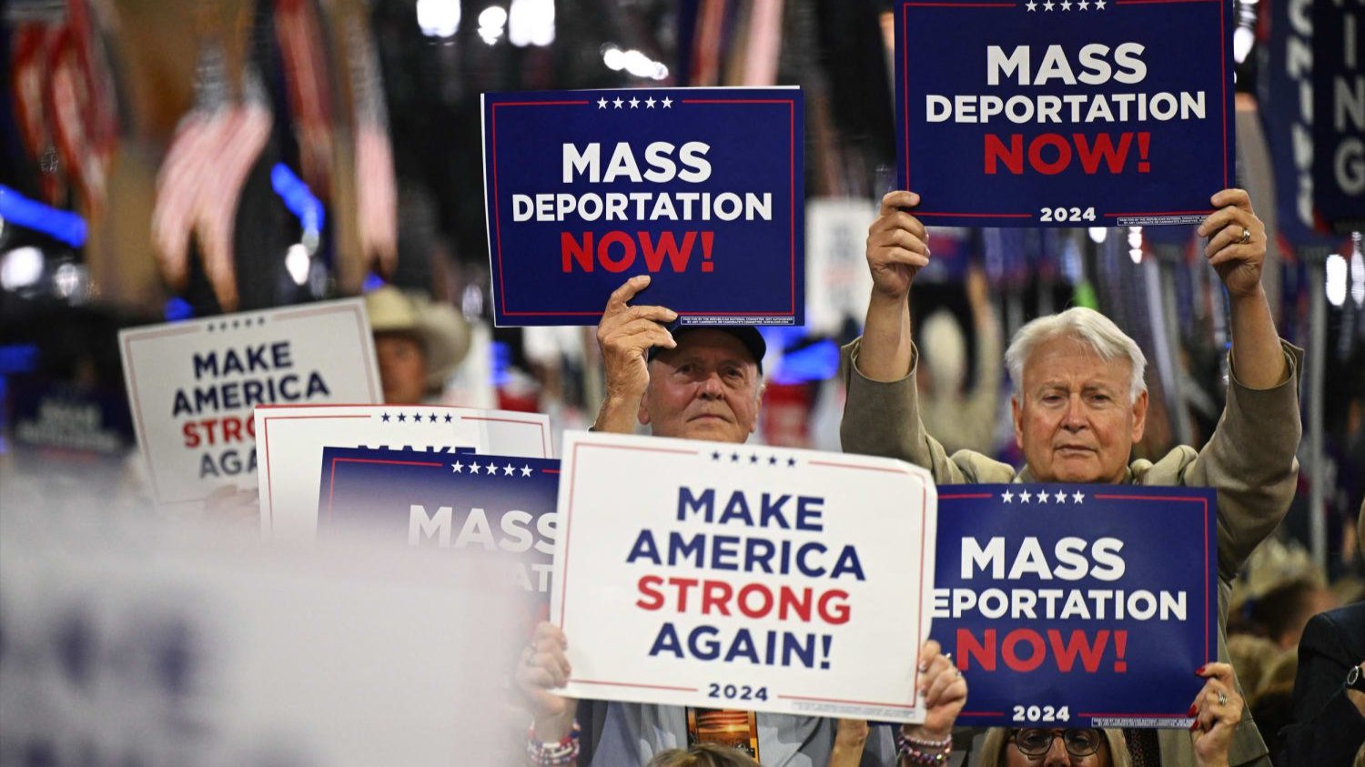 A photo of Trump supporters
