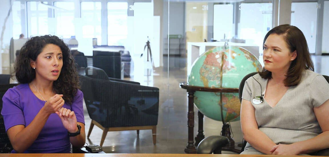 Lina Hidalgo and Alexandra Mealer sit down with the Houston Chronicle Editorial Board.