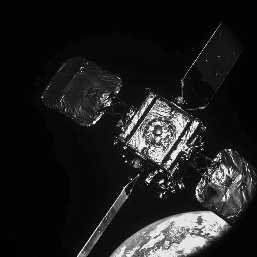 The view from Northrop Grumman's MEV-2 spacecraft as it approached to dock with Intelsat satellite IS-10-02. Credit: Intelsat