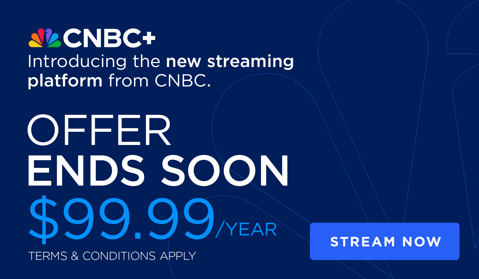 CNBC Plus Offer Ends today for $99.99 image CNBC Plus Offer Ends today for $99.99 image
