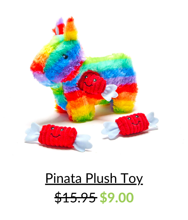 Stimulate your pup with a birthday pinata toy!