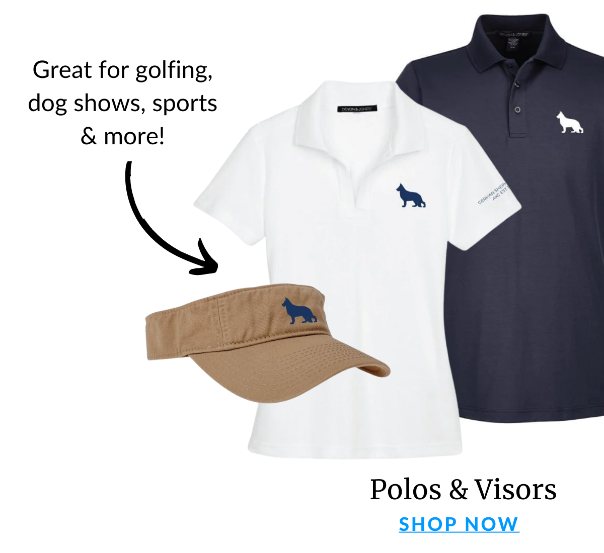 Shop Polos & Visors