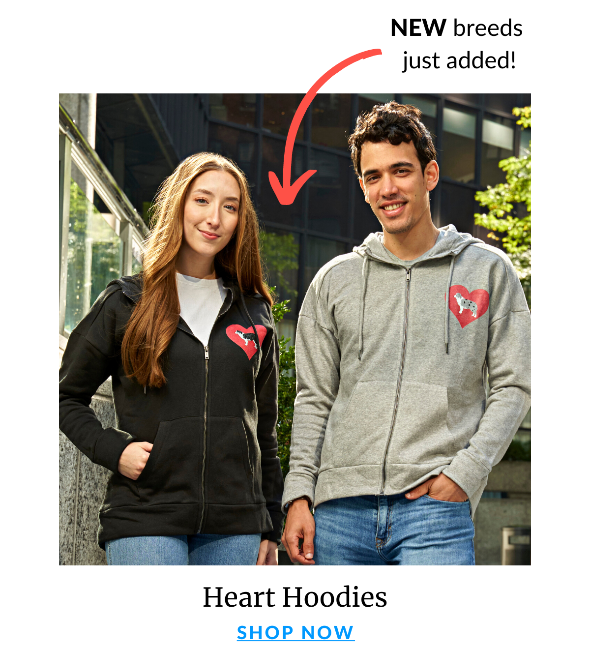 Shop Animal Pride Heart Hoodies