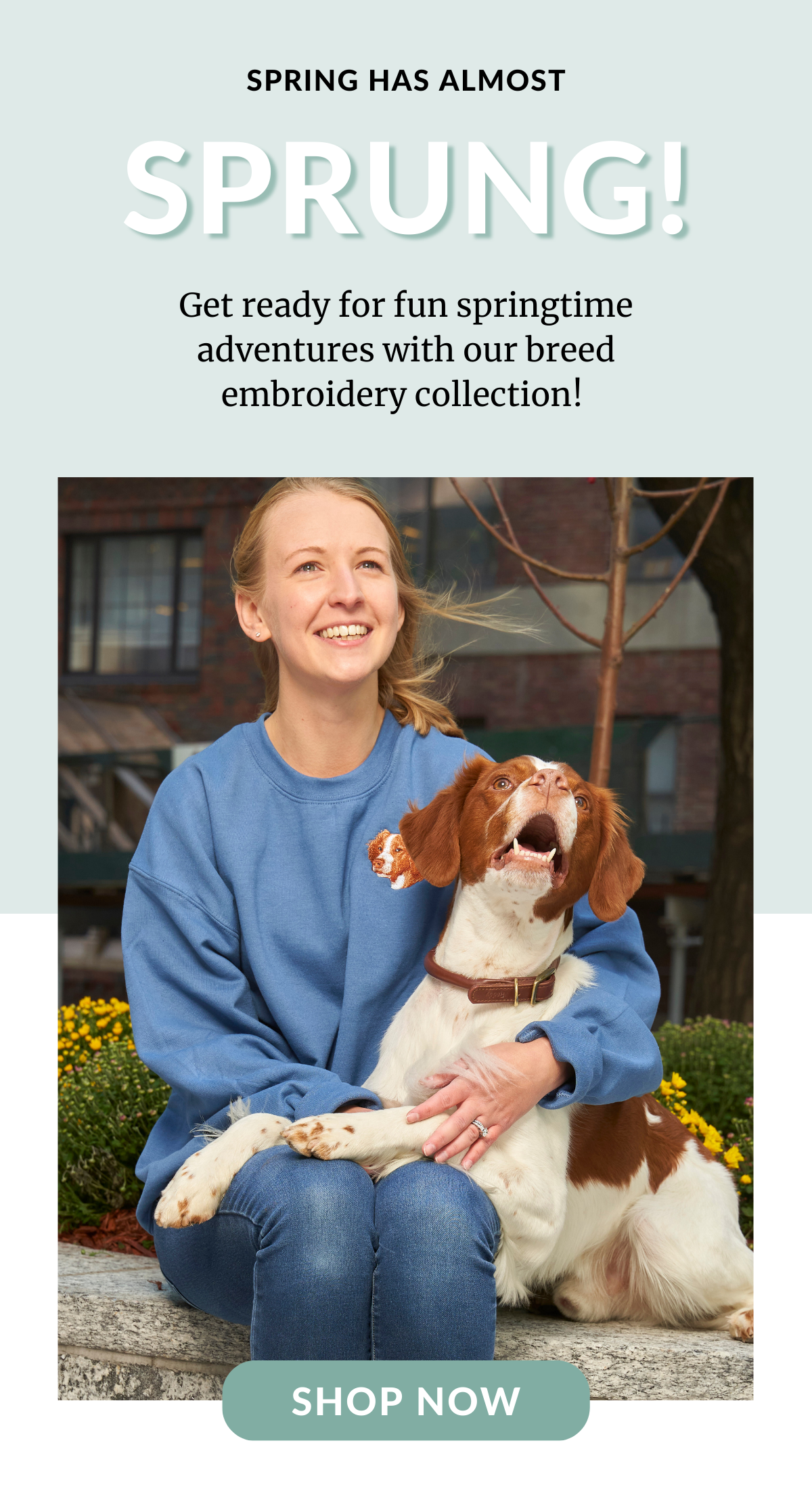 Get ready for spring with our breed embroidery! 