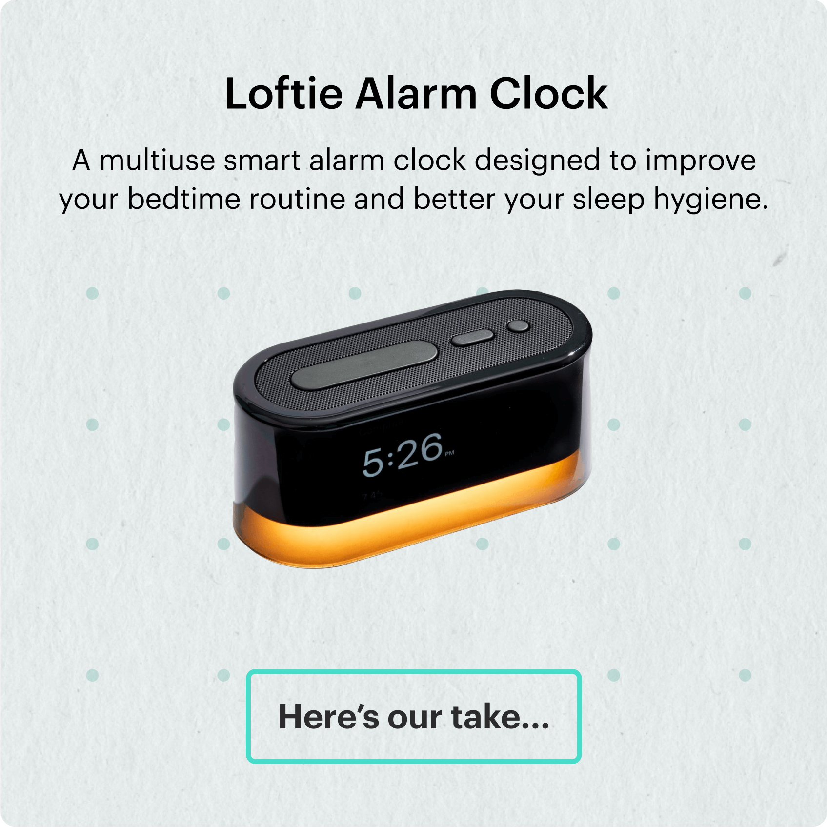 Loftie alarm clock