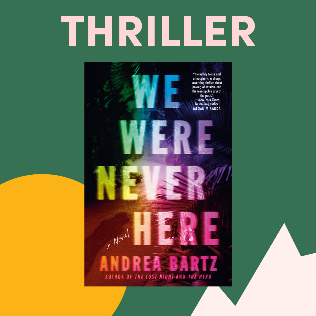 illustrated graphic with one book cover; text reads ''thriller''