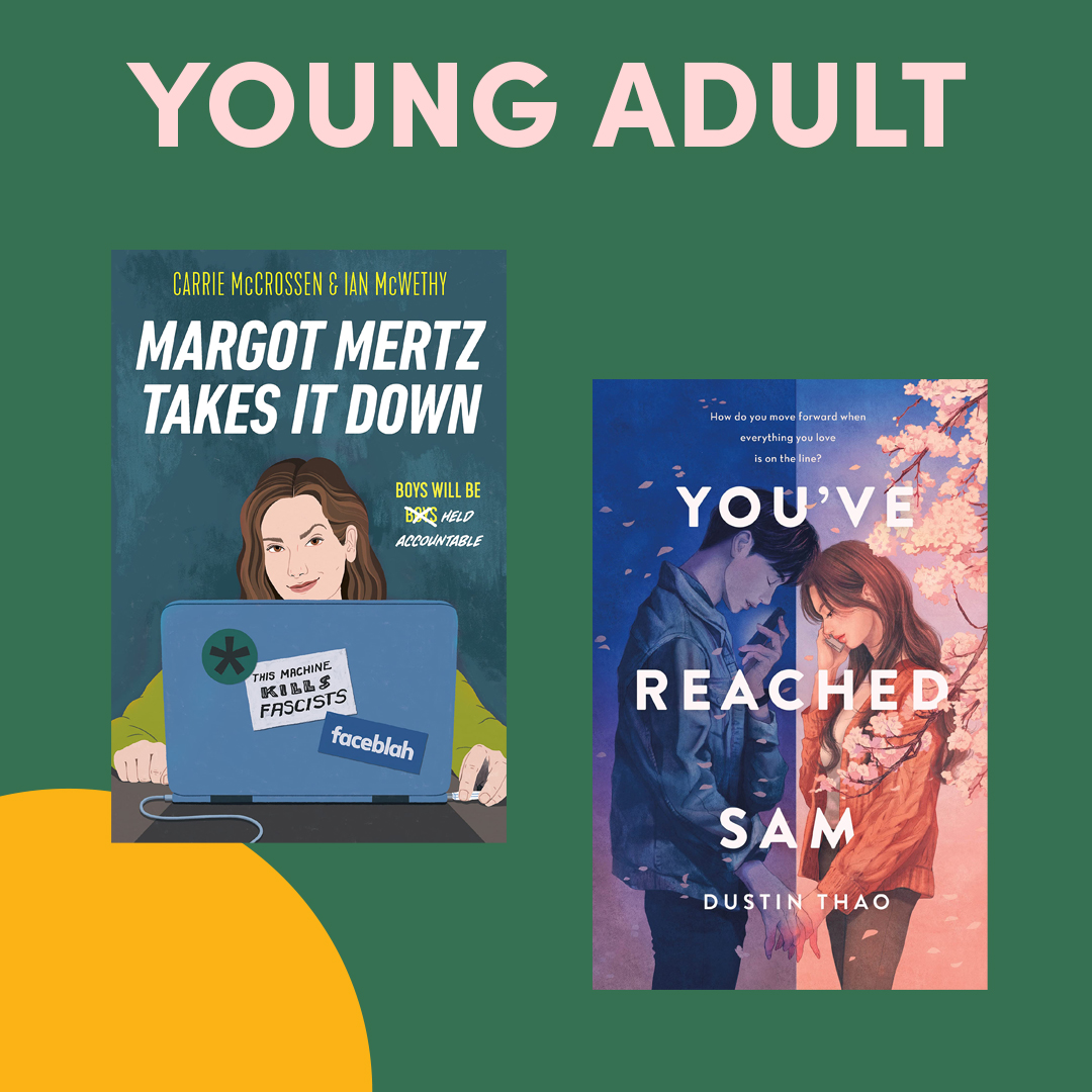 Illustrated graphic with book cover and text ''young adult'' Illustrated graphic with book cover and text ''young adult''