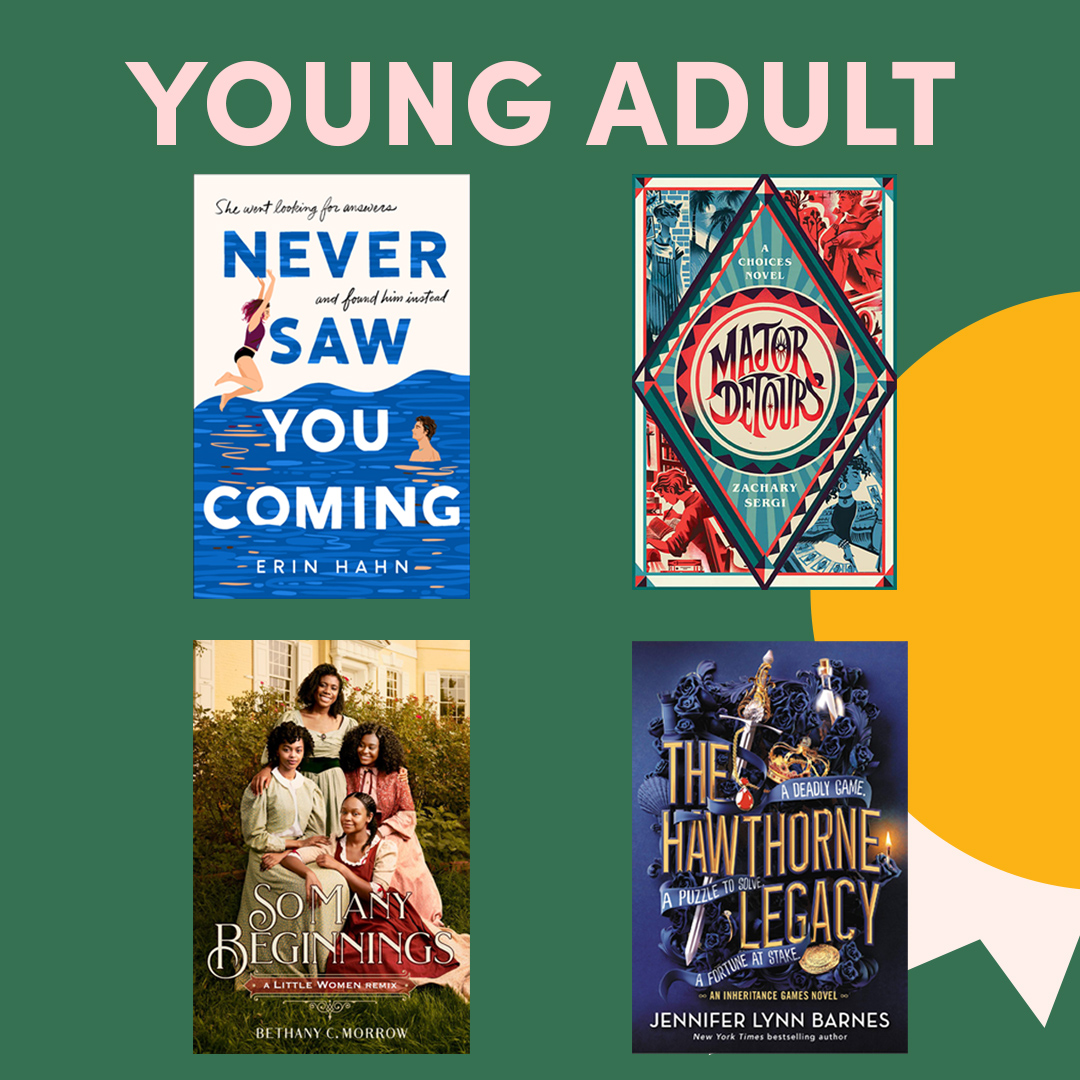 Illustrated graphic with book cover and text ''young adult'' Illustrated graphic with book cover and text ''young adult''