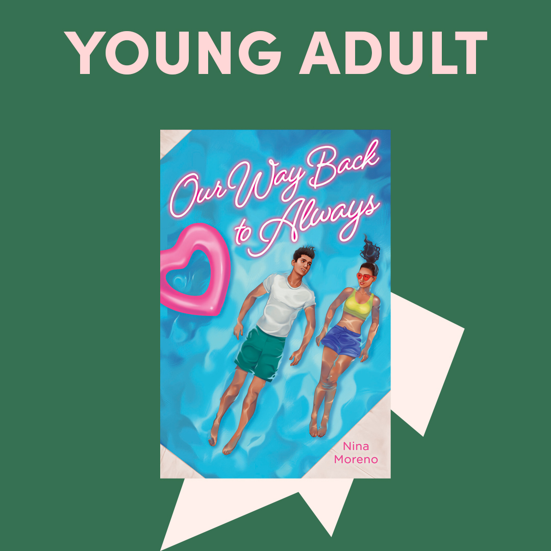 Illustrated graphic with book cover and text ''young adult'' Illustrated graphic with book cover and text ''young adult''