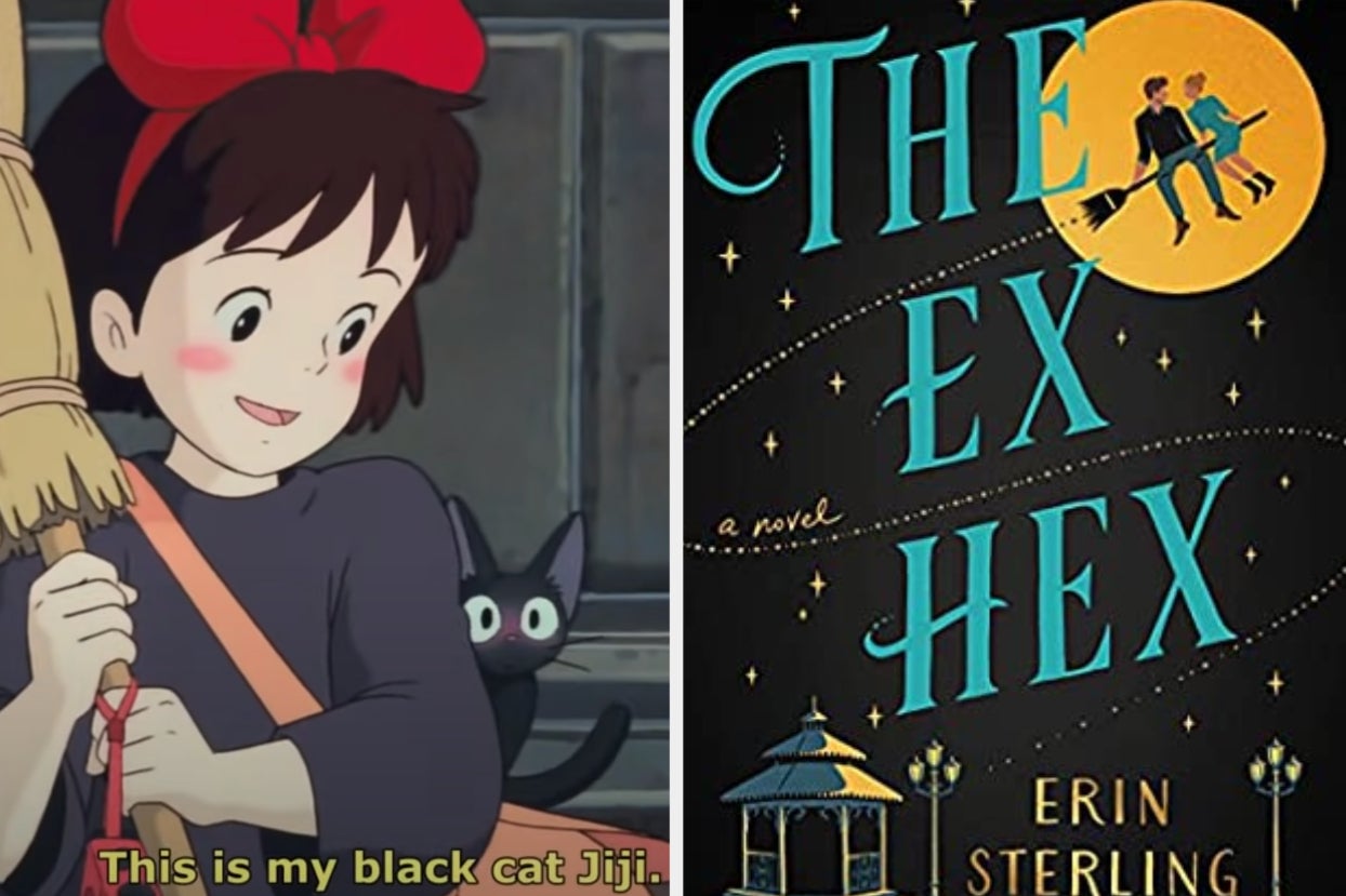 left: kiki from kiki's delivery service; right: cover of the ex hex by erin sterling left: kiki from kiki's delivery service; right: cover of the ex hex by erin sterling