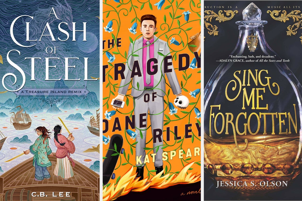 cover of ''a clash of steel'' by CB Lee; cover of ''the tragedy of dane riley'' by kat spear; cover of ''sing me forgotten'' by jessica s. olson cover of ''a clash of steel'' by CB Lee; cover of ''the tragedy of dane riley'' by kat spear; cover of ''sing me forgotten'' by jessica s. olson