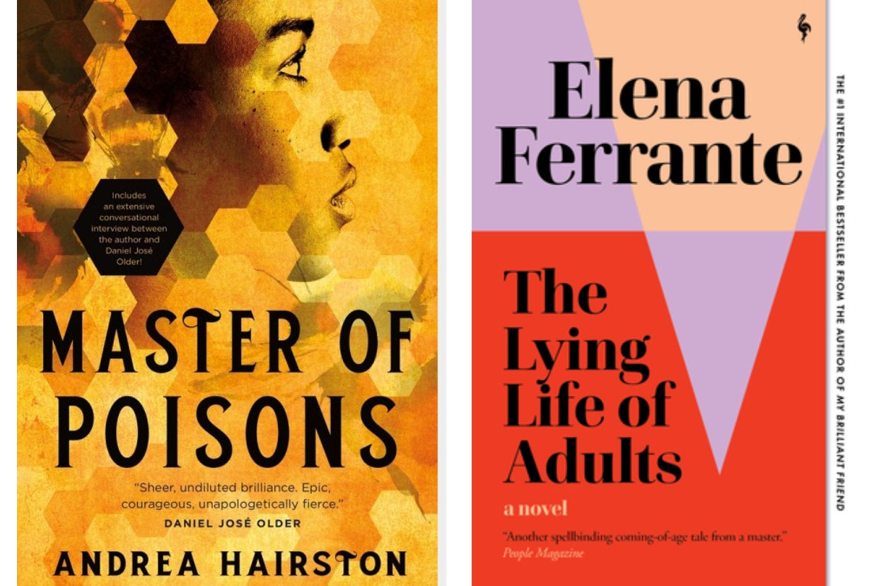 cover of ''master of poisons'' and cover of ''the living life of adults''