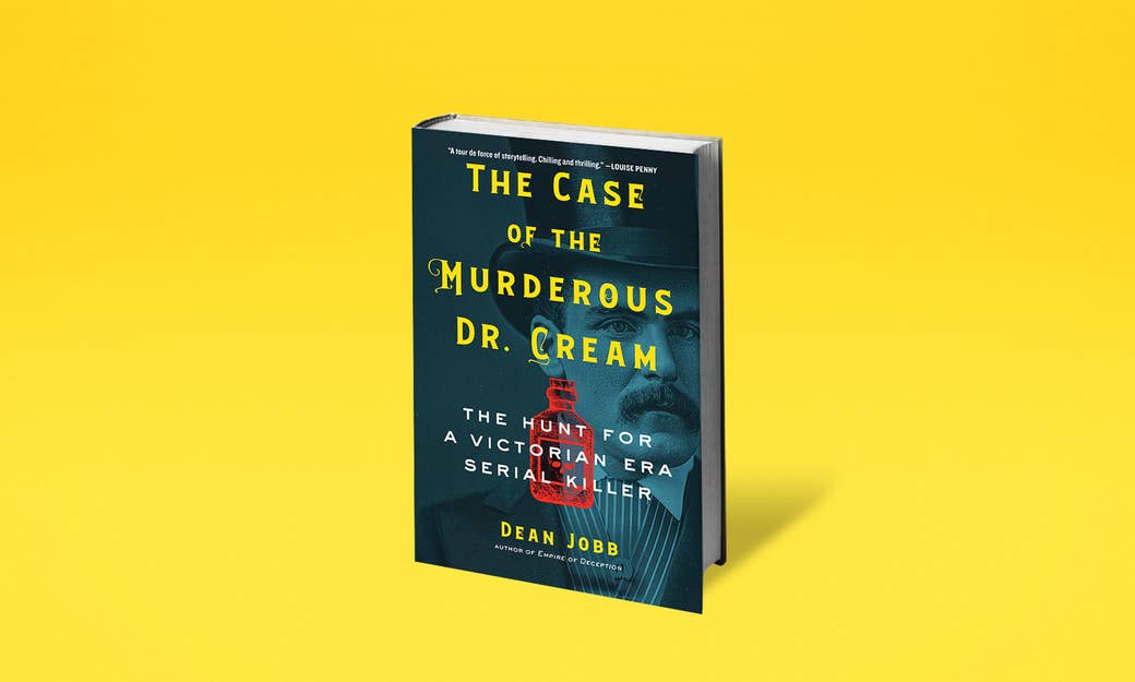 ''the case of the murderous dr. cream'' stands against a yellow background ''the case of the murderous dr. cream'' stands against a yellow background
