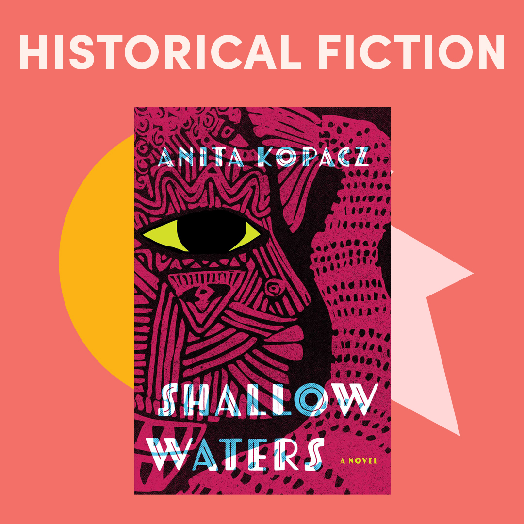 Illustrated graphic with book covers, text reads ''Historical Fiction''