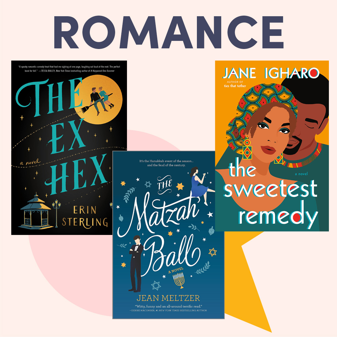 illustrated graphic with a book cover; text reads ''romance'' illustrated graphic with a book cover; text reads ''romance''