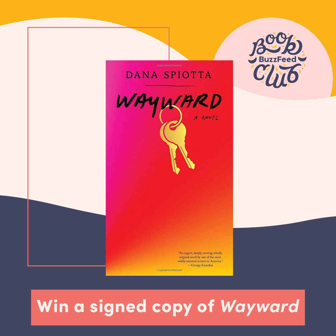 A copy of wayward against a colorful, graphic background with the BF Bookclub logo and text ''win a signed copy of wayward'' A copy of wayward against a colorful, graphic background with the BF Bookclub logo and text ''win a signed copy of wayward''