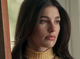 A person looking intensely into the distance.