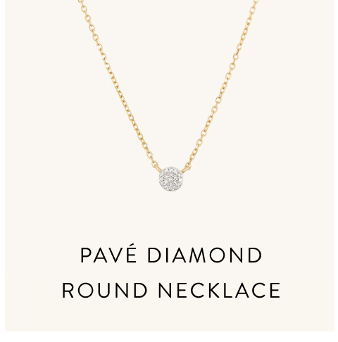 PAVE DIAMOND ROUND NECKLACE 