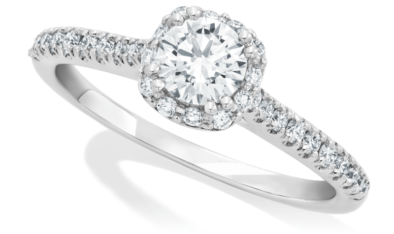 Lab-Grown Diamonds by KAY Engagement Ring 3/4 ct tw Round-cut 14K White Gold