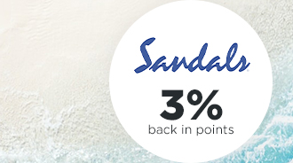 Sandals® 3% back in points