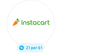 instacart 21 per $1
