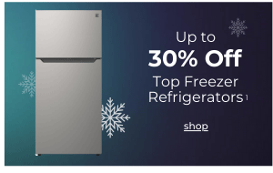 Up to 30% Off Top Freezer Refrigerators | shop