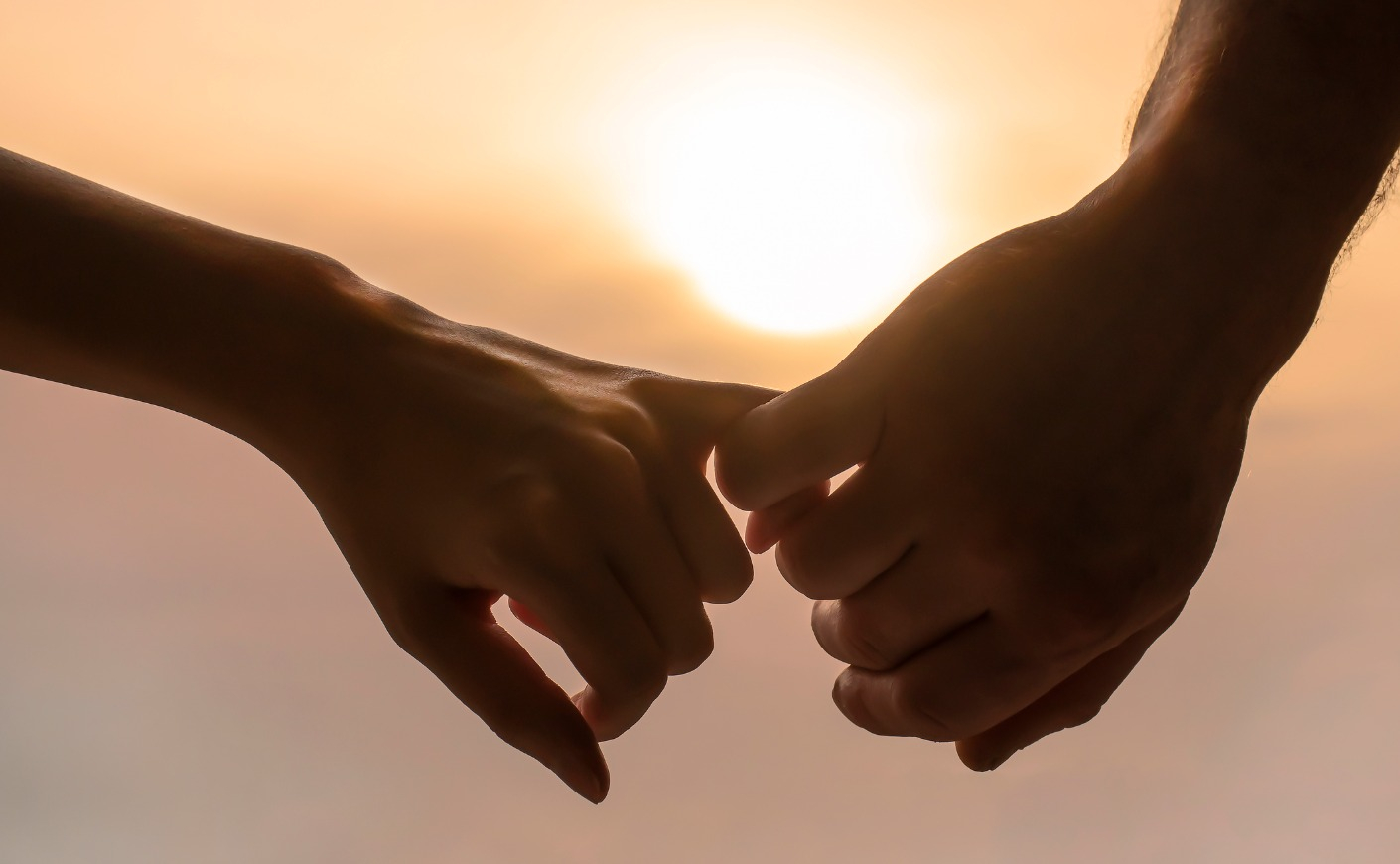 A couple holding hands