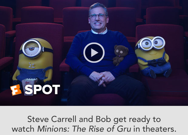 STEVE CARRELL AND BOB GET READY TO WATCH MINIONS: THE RISE OF GRU IN THEATERS