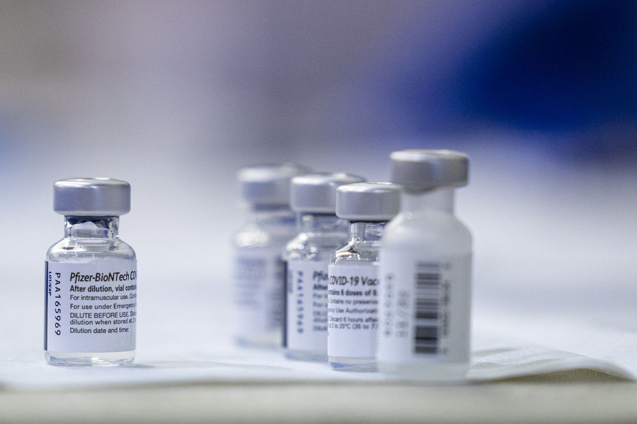 Vials of COVID-19 vaccine