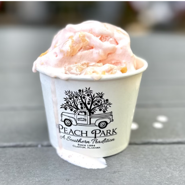 a peach ice cream