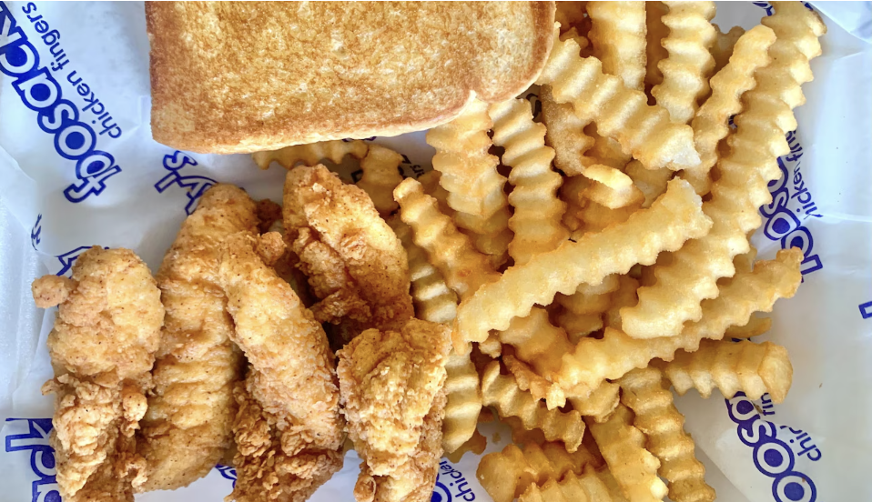 fries and chicken fingers