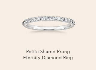 Petite Shared Prong Eternity Diamond Ring