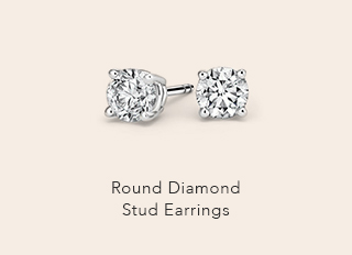 Round Diamond Stud Earrings