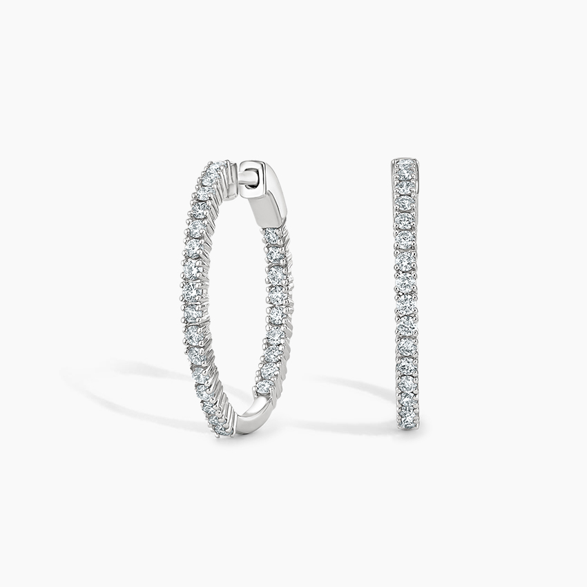 Bliss Lab Created Diamond Hoop Earrings