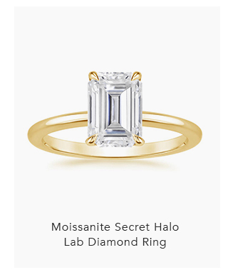 Moissanite Secret Halo Lab Diamond Ring