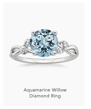 Aquamarine Willow Diamond Ring
