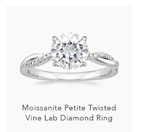 Moissanite Petite Twisted Vine Lab Diamond Ring