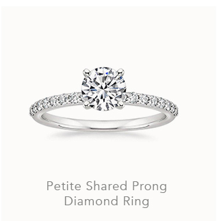 Petite Shared Prong Diamond Ring