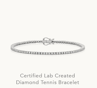 Certified Lab Created Diamond Tennis Bracelet