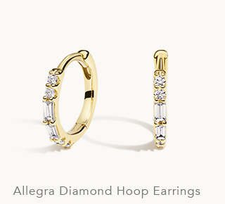 Allegra Diamond Hoop Earrings