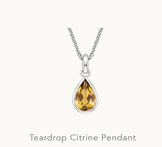 Teardrop Citrine Pendant