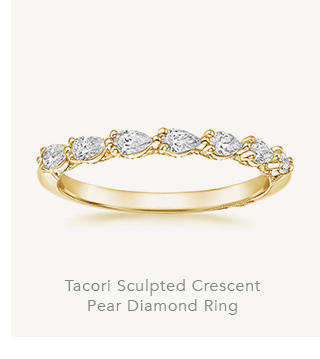 Tacori Sculpted Crescent Pear Diamond Ring