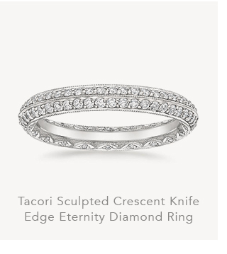 Tacori Sculpted Crescent Knife Edge Eternity Diamond Ring
