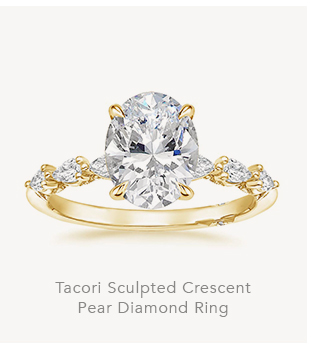 Tacori Sculpted Crescent Pear Diamond Ring