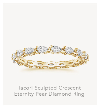 Tacori Sculpted Crescent Eternity Pear Diamond Ring